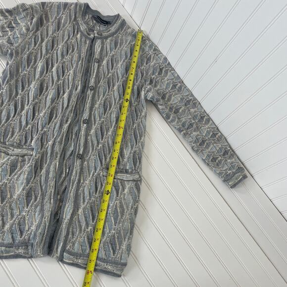 Purely Australian Womens Gray Merino Wool Button-Down Cardigan Sweater Size M - Picture 8 of 9